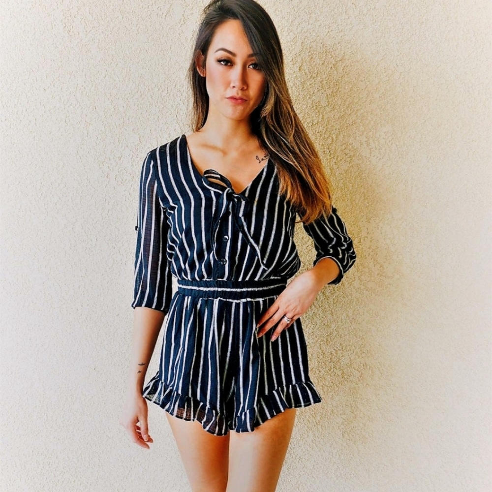 Brand New Striped Romper